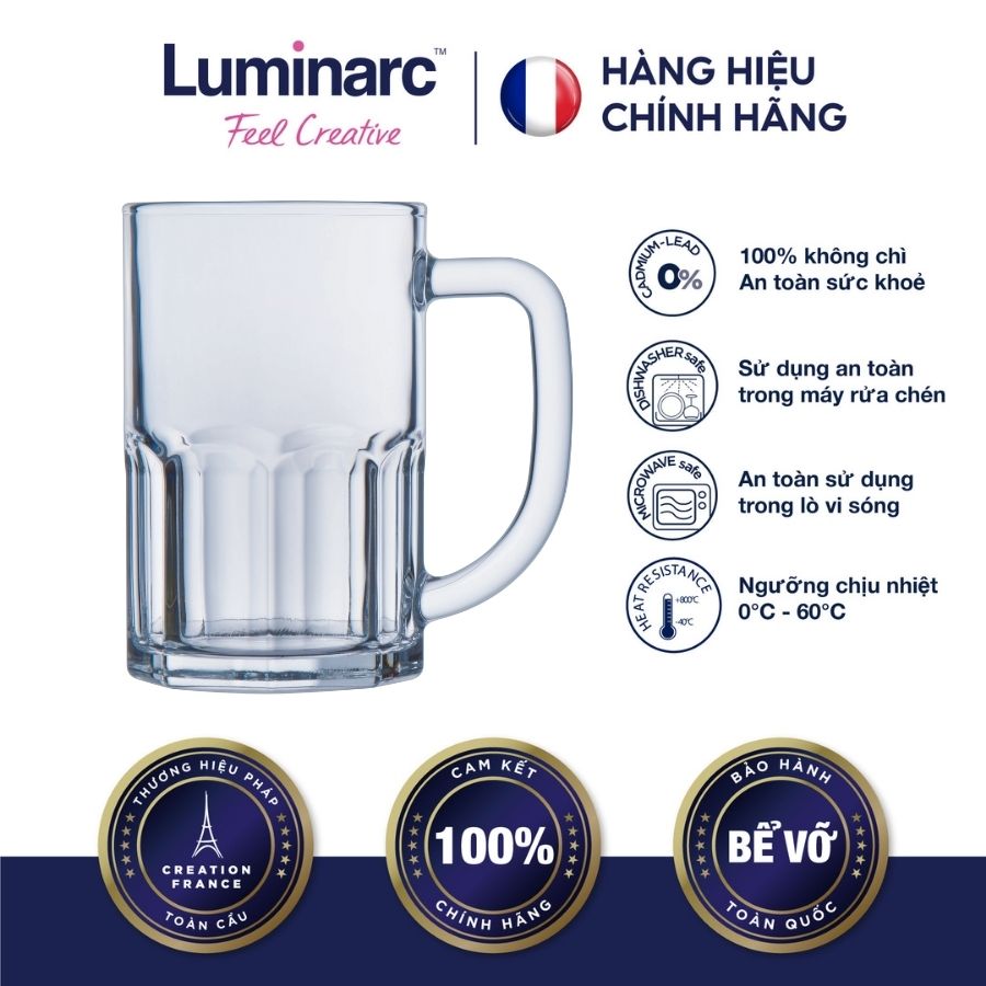 Ly bia thuỷ tinh luminarc cloudy 420ml - luclv1129