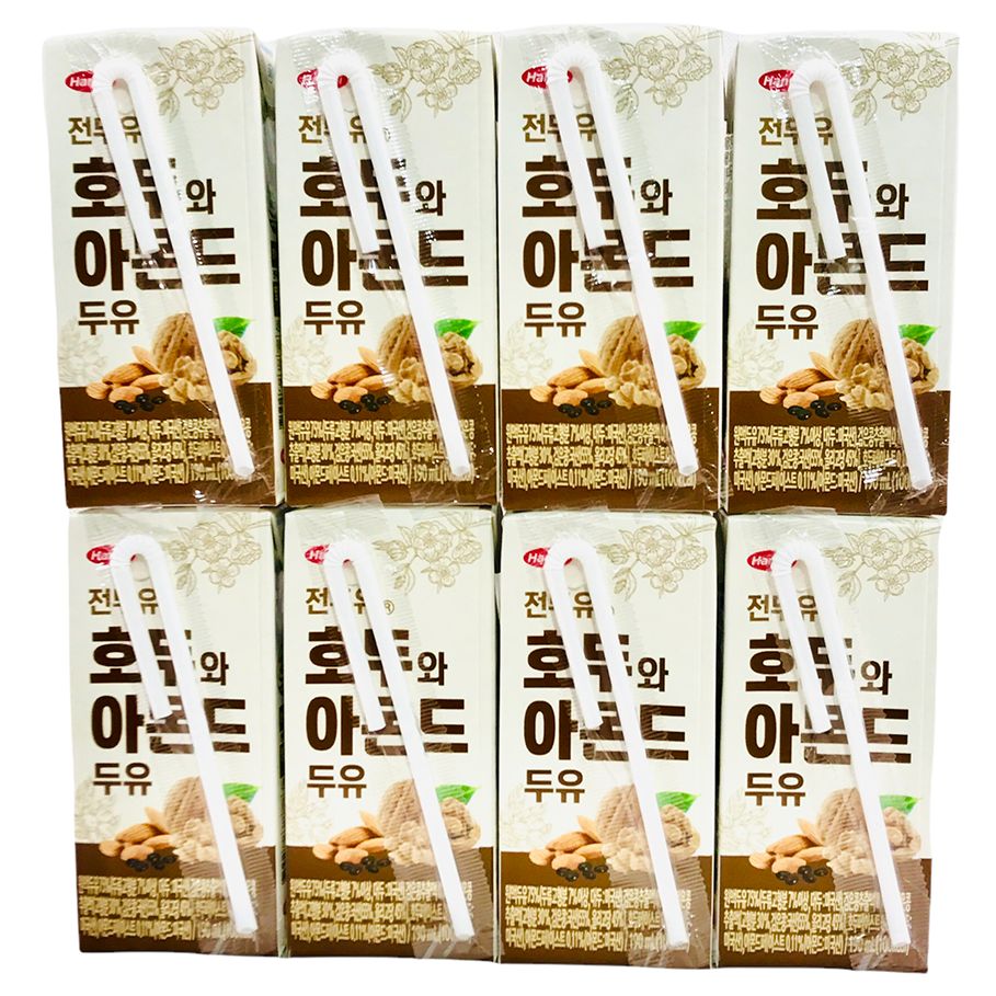 [FreeShip] [HCM] Combo 8 Hộp Sữa óc chó hạnh nhân Hàn Quốc Hanmi (190ML/Hộp) - Thơm Ngon Bổ Dưỡng