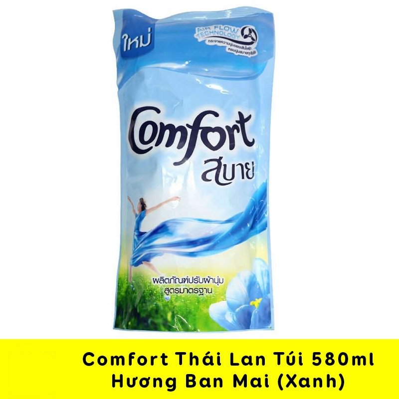 [Hoàn Tiền 10%] Nước xả vải Comfort Thái Lan 580ml Hương ban mai xanh (Xanh Dương) - Nước xả Comfort - Nước làm mềm vải Comfort - Nước xả vải Thái Lan BH918