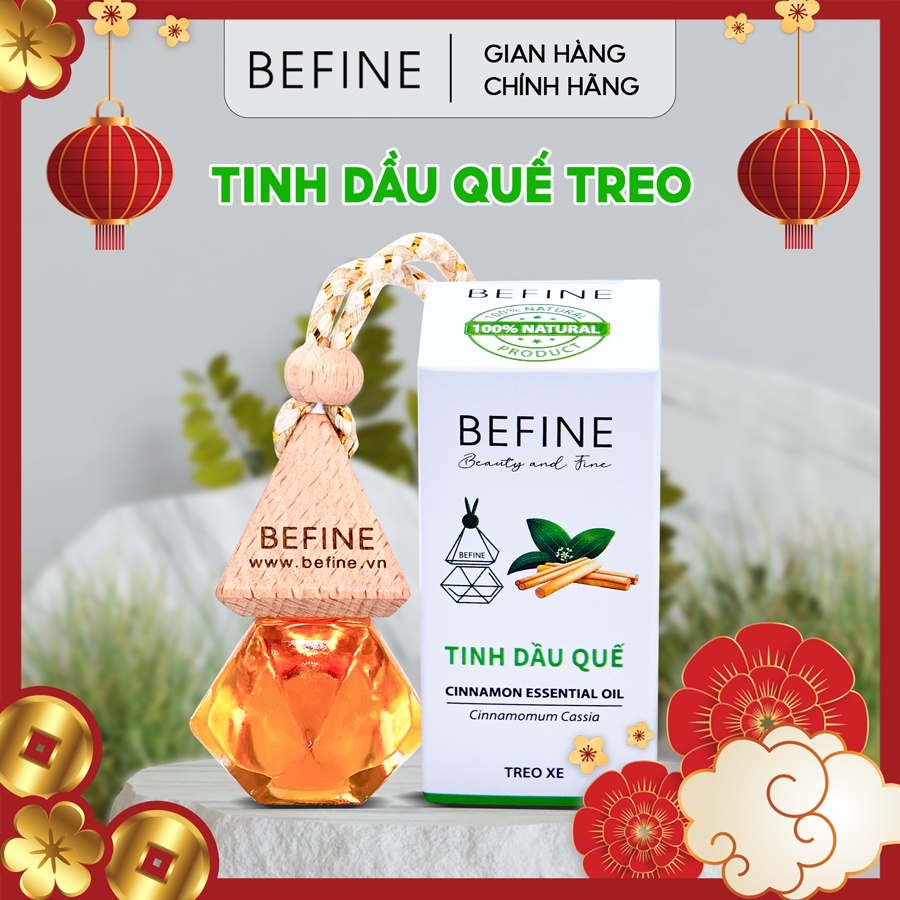 Tinh dầu quế treo xe Befine nguyên chất kèm theo bản kiểm nghiệm GCMS