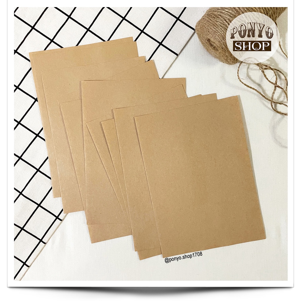 10 tờ giấy kraft thường khổ A5 làm thủ công
