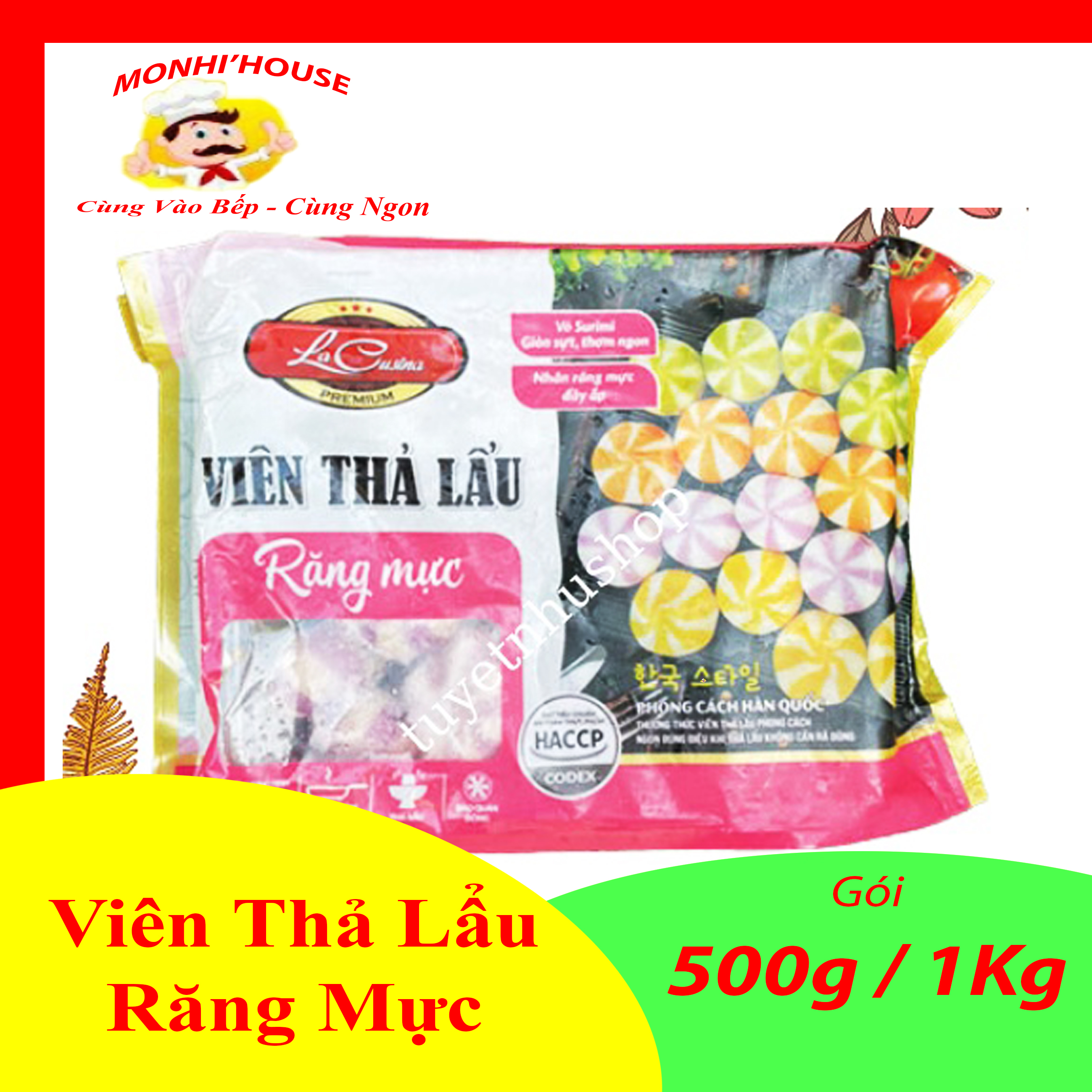 1kg Bánh bao răng mực Lacusina /500g