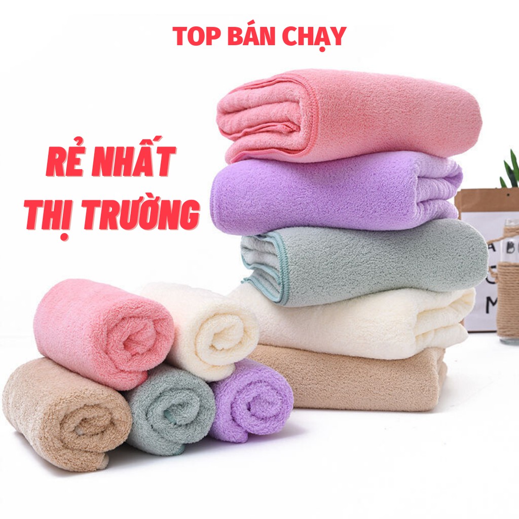 Khăn tắm lông cừu xuất hàn kt 60x120cm thấm hút tốt