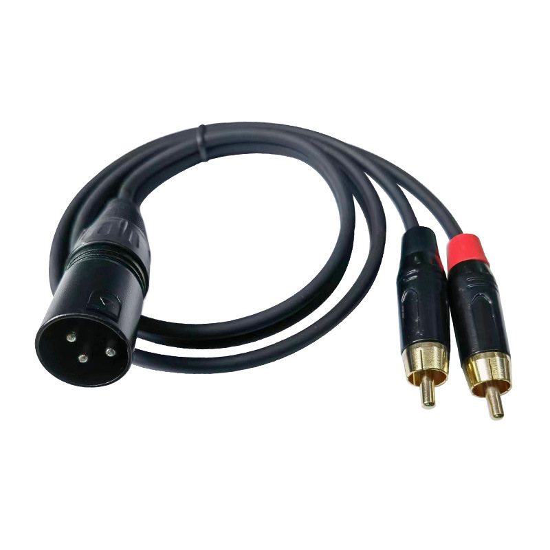 Dây âm thanh xlr canon đực ra 2 jack rca /av dài 1.5m