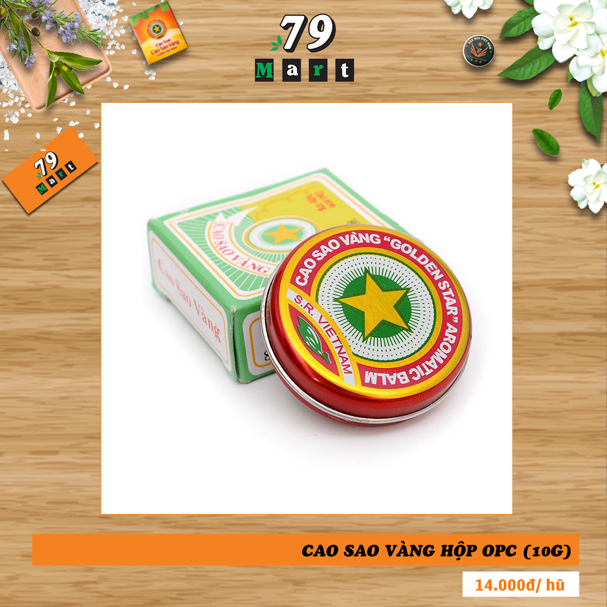 Cao sao vàng hộp opc , dầu cù là sao vàng opc - siêu thị tiện lợi 79mart