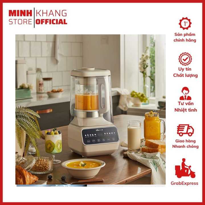 Máy làm sữa hạt chống ồn BEAR PBJ-D08T1 Dung tích 1,5L Làm sữa đậu nành Hàng mới 2023 - Bảo hành 12 Tháng
