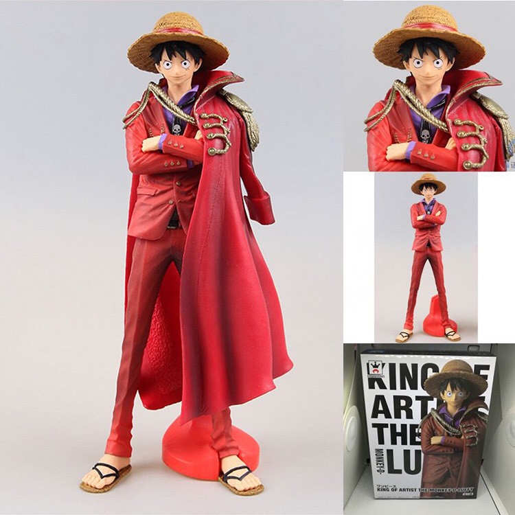 Mô Hình Luffy Monkey Áo Choàng Đỏ Trong One Piece - Cao 25cm