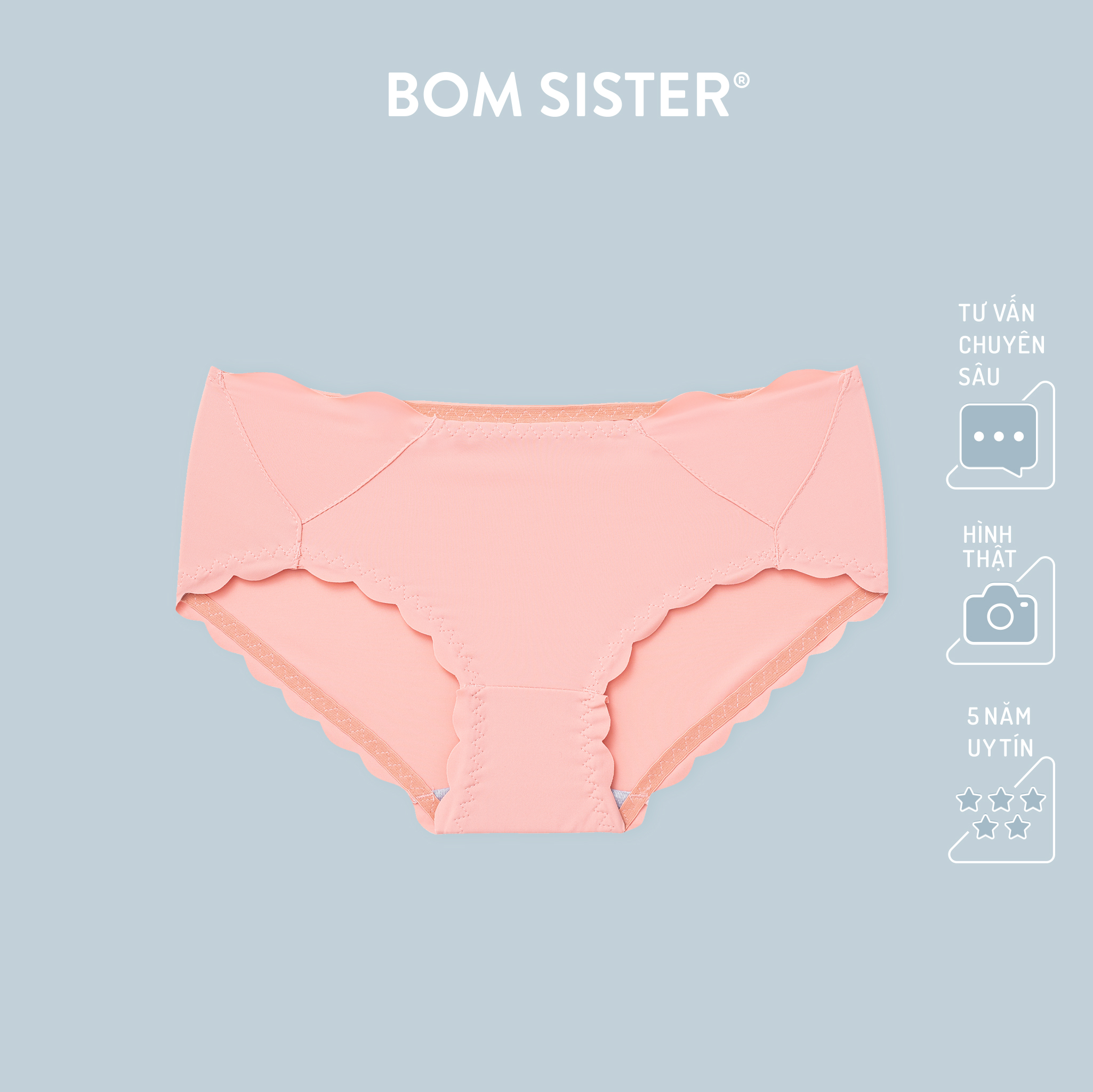 Quần lót thun lạnh màu trơn viền bèo bom sister q2247