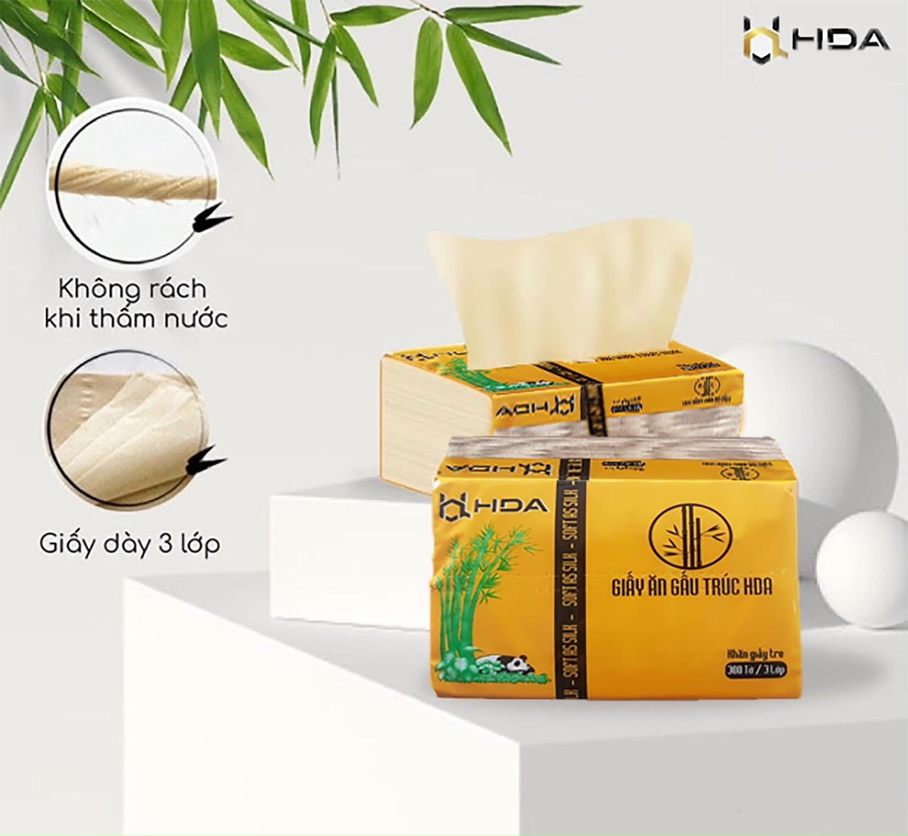 Giấy ăn gấu trúc hda cao cấp siêu dai loại mới hàng việt nam