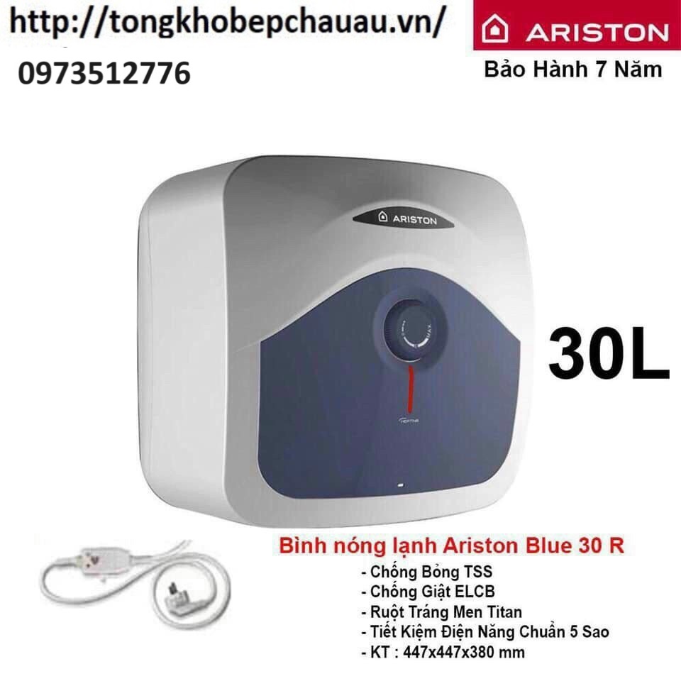 Bình nóng lạnh Ariston 30L vuông BLU 30R(http://tongkhobepchauau.vn/)