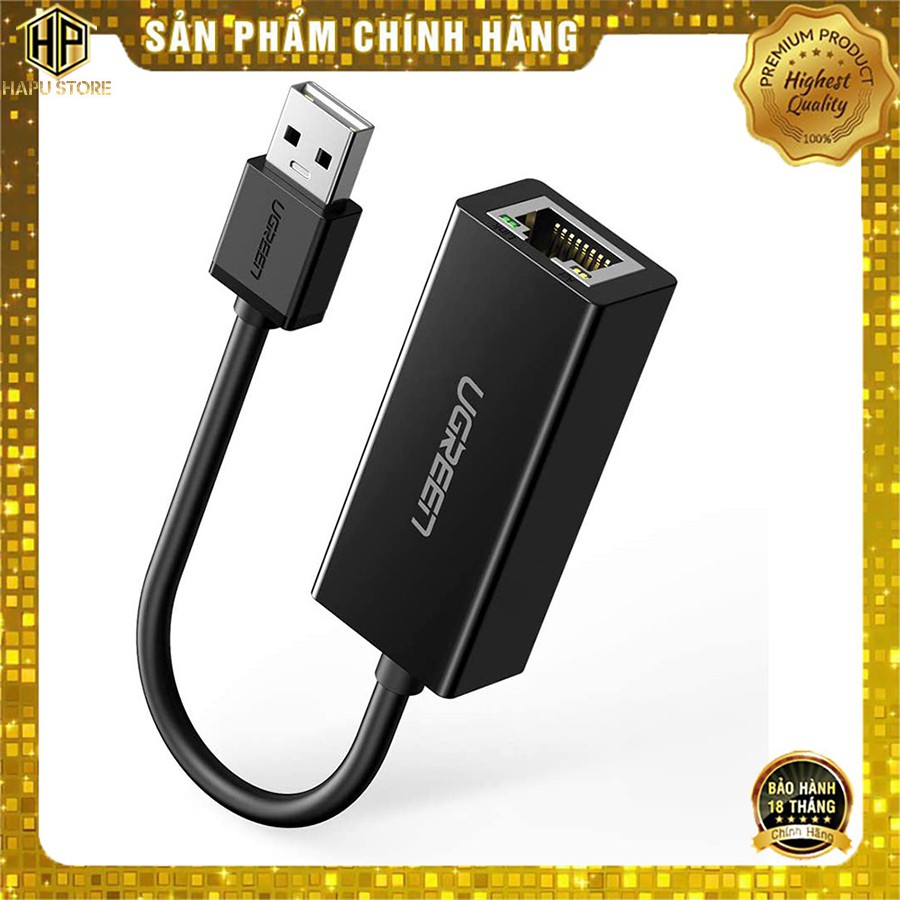 Cáp USB to Lan Ugreen 20254 tốc độ 10/100Mbps  - HapuStore