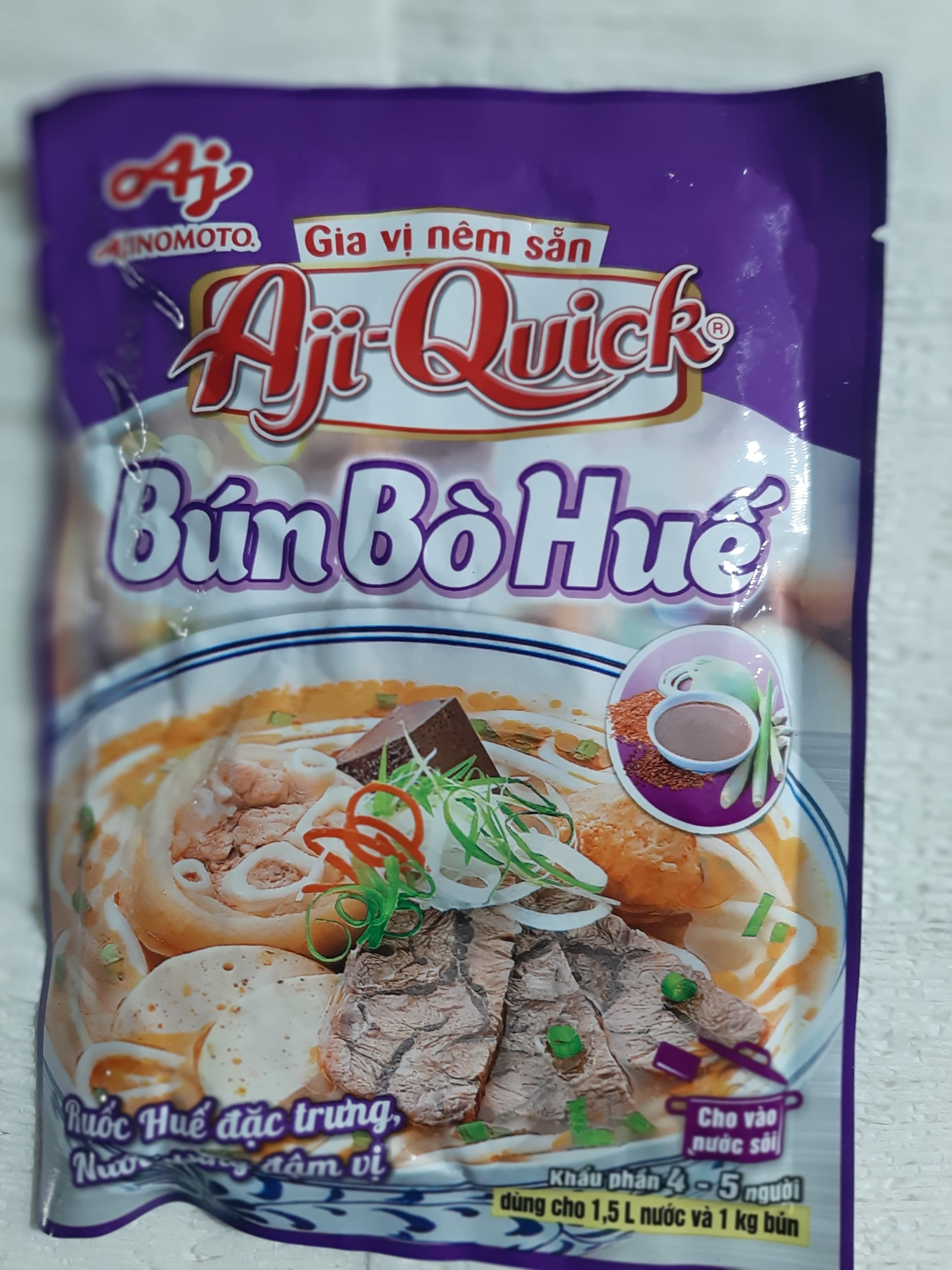 Gia vị nêm sẵn bún bò huế aji-quick gói 57g