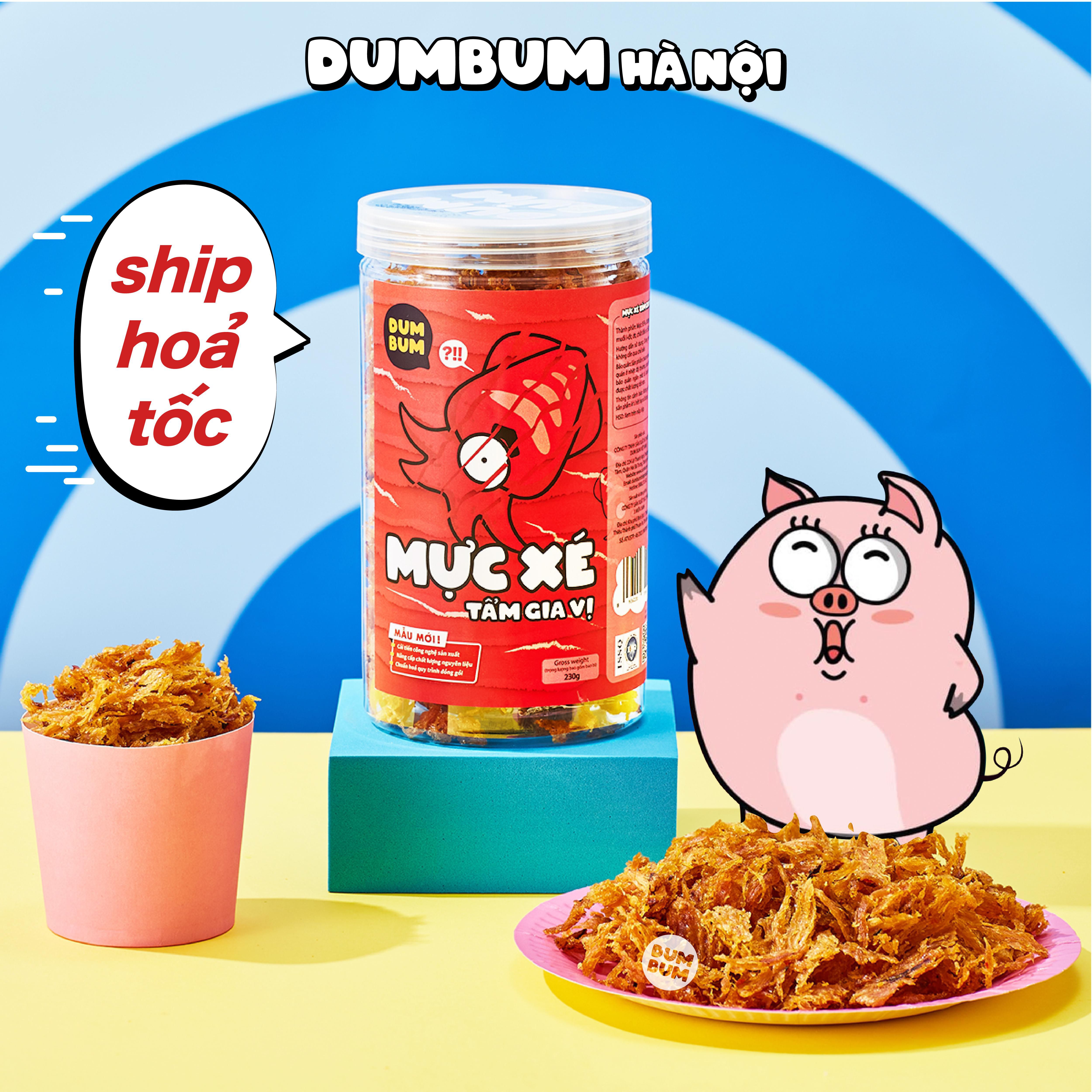 Mực xé tẩm gia vị DumBum 230g đồ ăn vặt Hà Nội