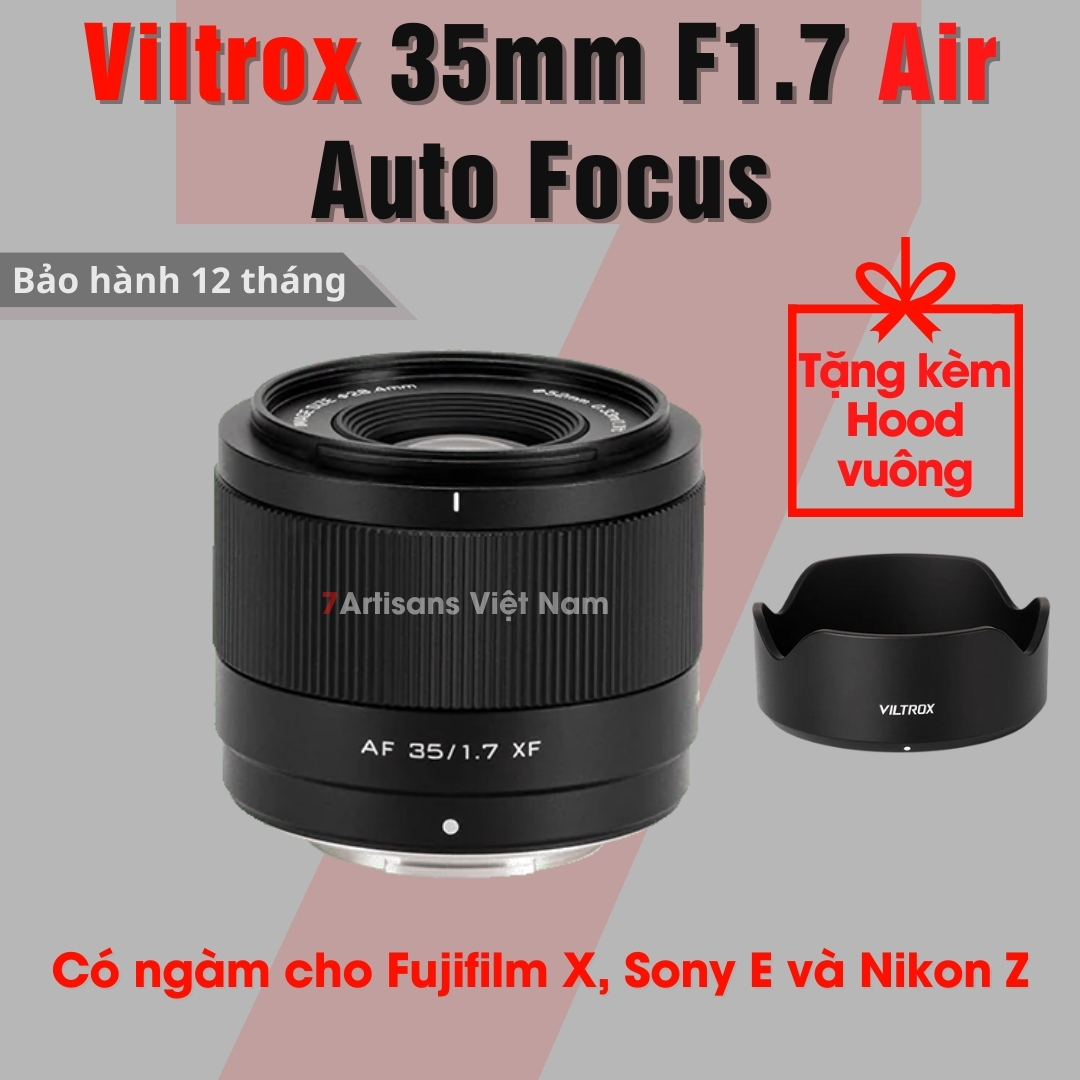 Ống kính AF Viltrox 35mm F1.7 Air Auto Focus - Lens đa dụng lấy nét tự động dành cho Fujfilm X, Son