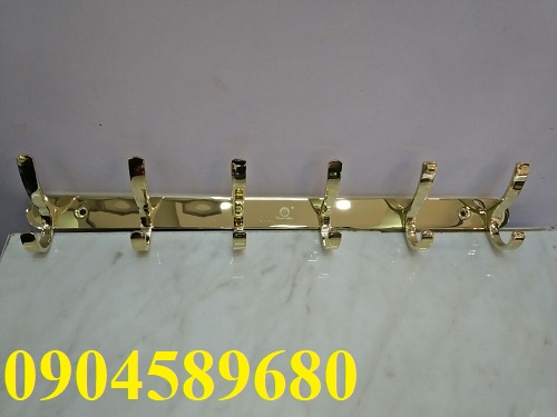 Móc treo quần áo 6 móc mạ vàng Cleanmax MA6V, móc áo màu vàng