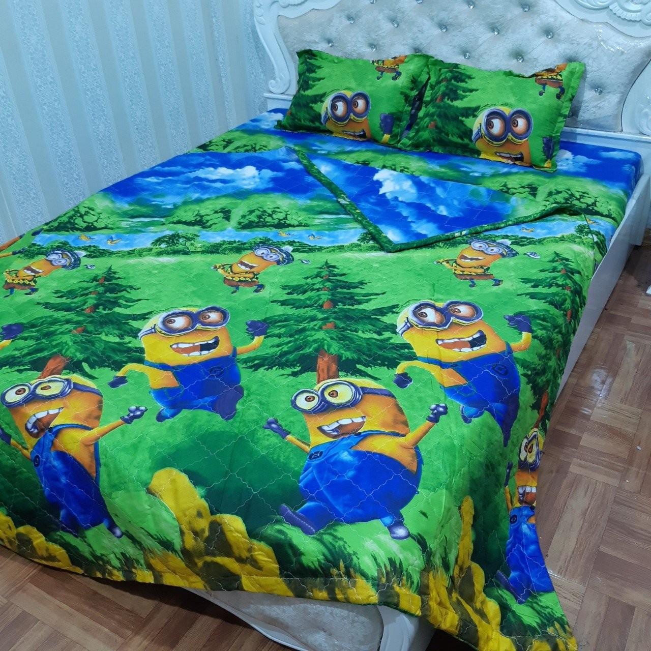 Bộ Ga Gối Cotton Polyester Mẫu Rừng Xanh