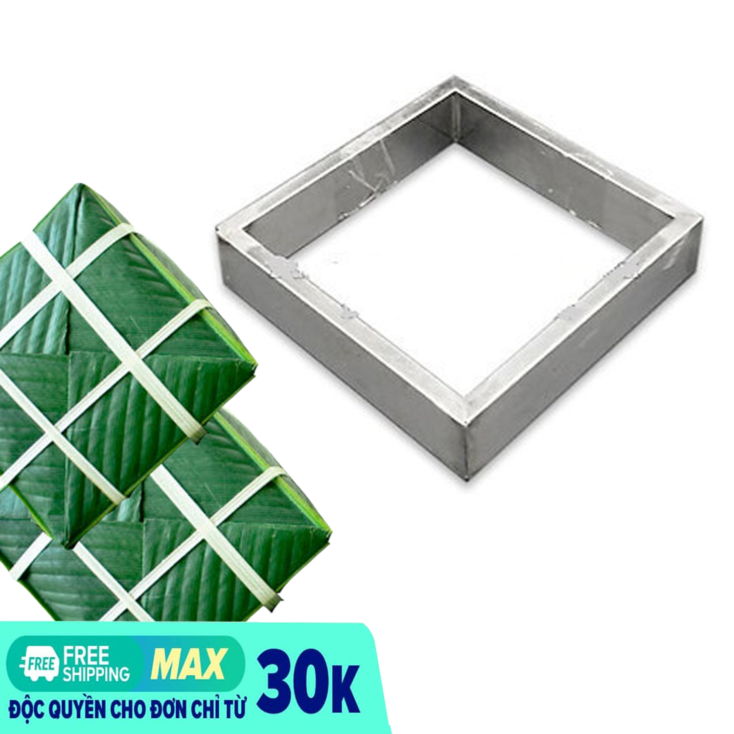 Khuôn bánh chưng 15cm, Khuôn Gói Bánh Chưng Inox Thông Minh Kích Thước 15Cm , Khuôn Làm Bánh Chưng Inox Không Gỉ Làm Bánh - Bánh Trưng Tết Việt Vuông Vắn- GIA DỤNG TIỆN LỢI - Khuân gói bánh chưng
