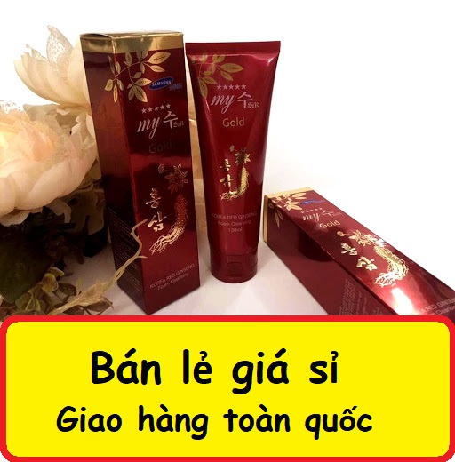 [HCM]Sữa rửa mặt sâm đỏ My GOLDCombo 5 sữa rửa mặt sâm đỏ My Gold làm sáng da sữa rửa mặt sâm đỏ Red Ginseng hồng sâm đỏ