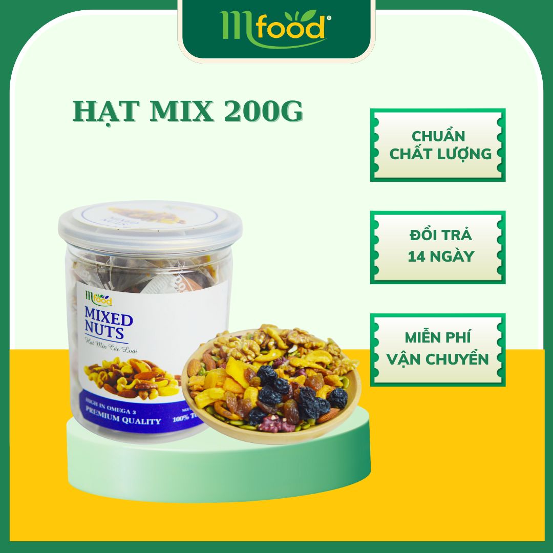[HCM]Mix 8 Loại Hạt Dinh Dưỡng Nhập Khẩu MFOOD Hũ 250gr