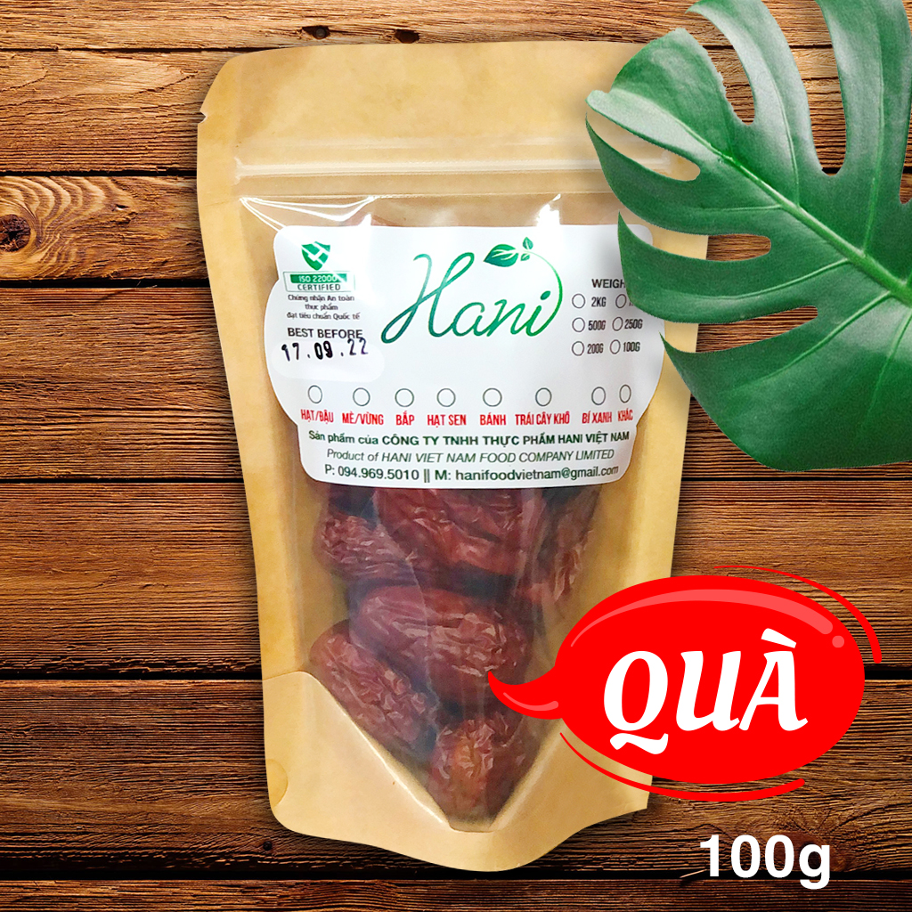 100g táo đỏ sấy khô hàn quốc 💦 hani healthy food