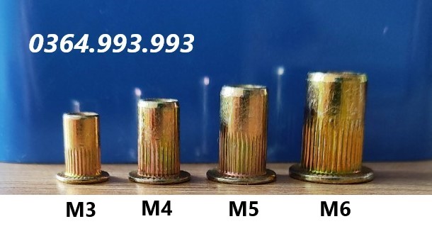 200 cái M3 M4 M5 M6 Tán rút/Ecu rút/Đinh Tán rút/Chất liệu: Mạ kẽm