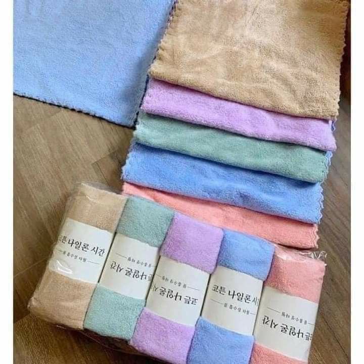 KHĂN MẶT SỢI BÔNG HÀN QUỐC SIÊU THẤM, SIÊU MỀM MỊN KÍCH THƯỚC 30x50cm