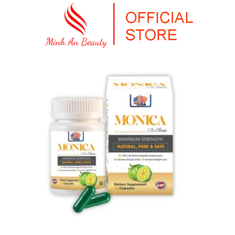 Viên Uống Giảm Cân Gin Clean Monica mẫu mới hộp 30 viên Mỹ giúp giảm đốt mỡ siết cơ giảm cân hiệu qu