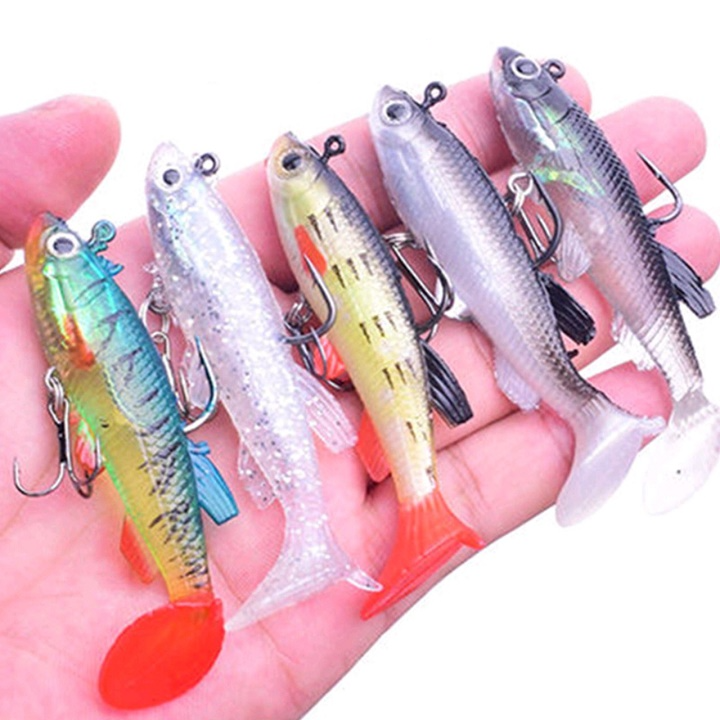 Mồi câu cá giả mồi mềm siêu nhậy 9cm 14g