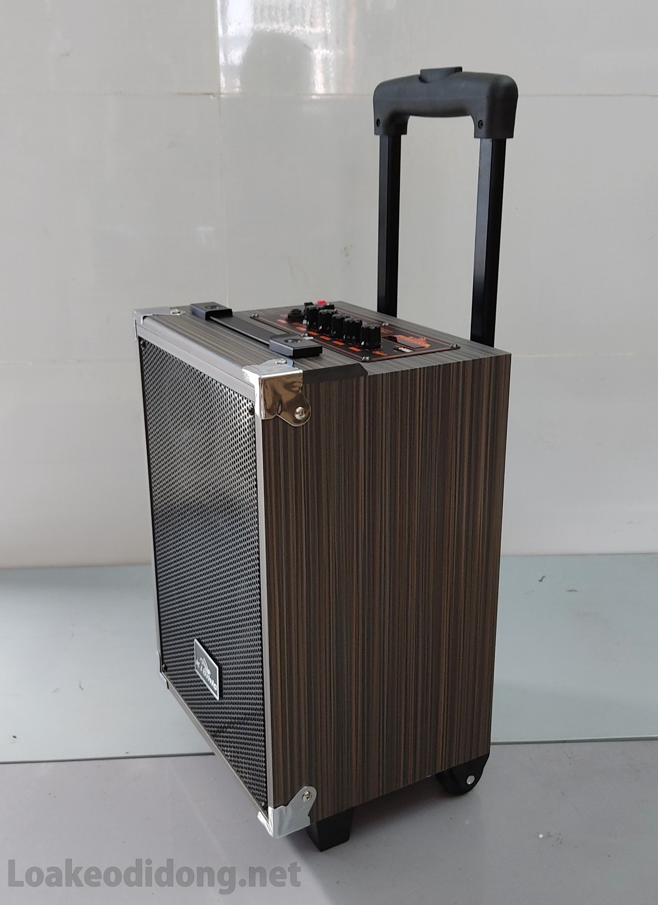 Loa kẹo kéo karaoke temeisheng kiomic Q8 thùng gỗ hát cực hay tặng kèm 1 micro-Bh 12 tháng