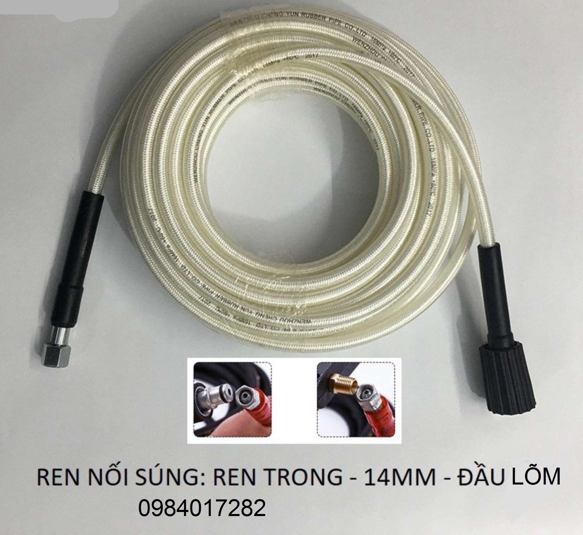 Dây máy rửa xe dài 20 m.đầu to đầu nhỏ