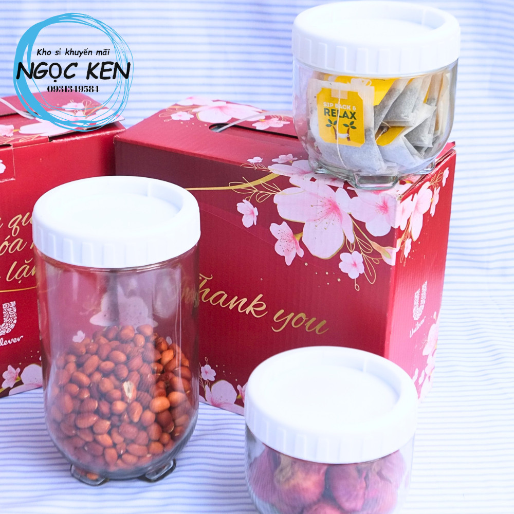 Bộ 3 hũ đựng gia vị Unilever