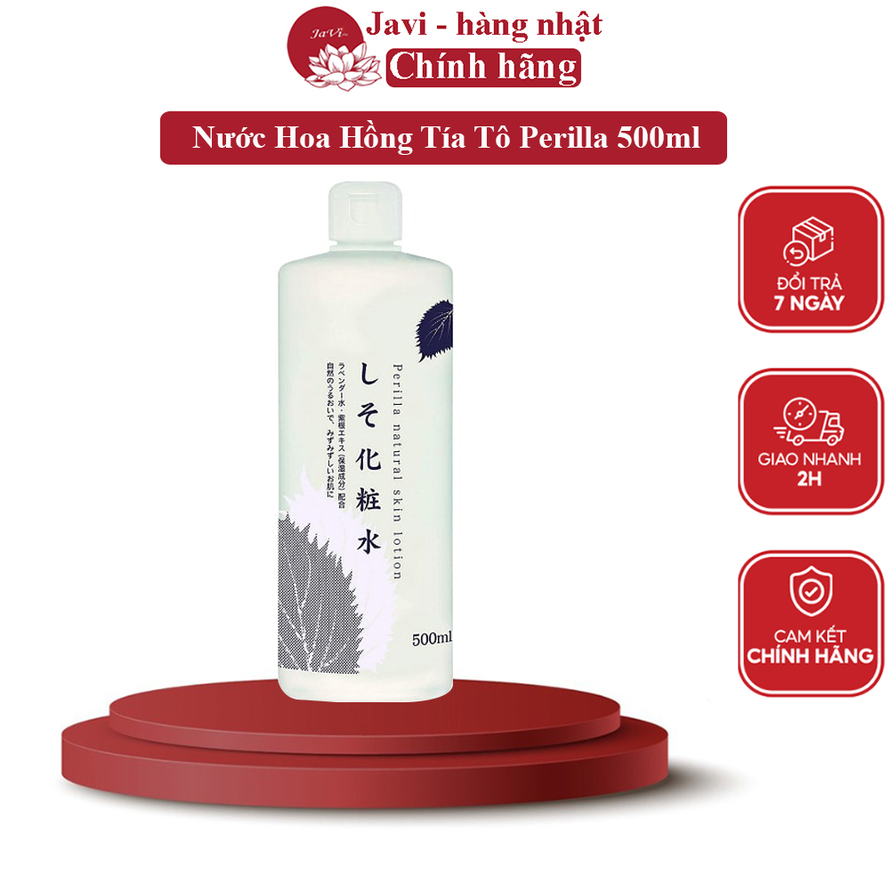 Nước Hoa Hồng Tía Tô Perilla Natural Skin Lotion 500ml Tía Tô (Tím) Nội Địa Nhật Bản