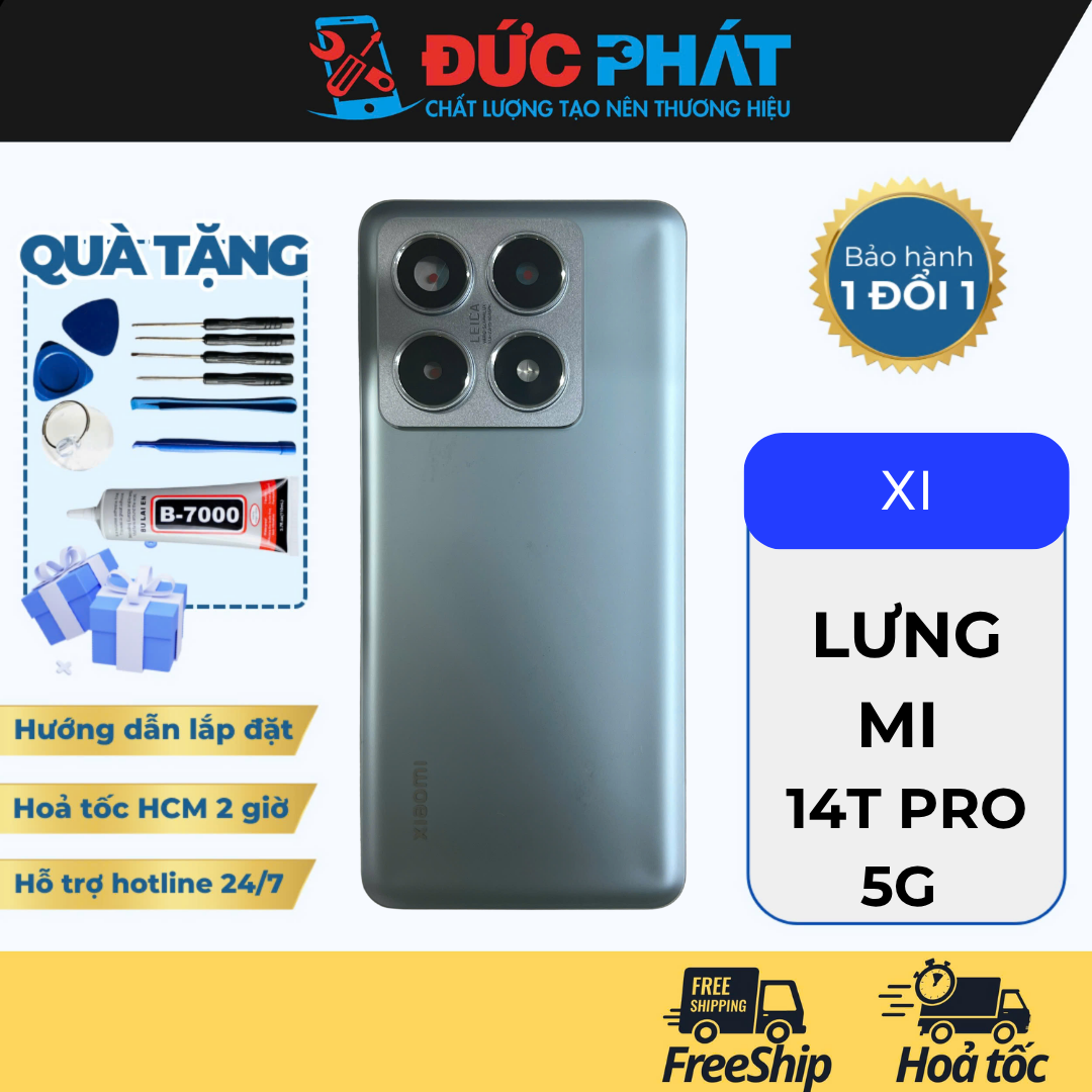NẮP LƯNG + KÍNH CAMERA Thay Thế XI-MI 14T PRO (TẶNG BỘ SỬA VÀ KEO)