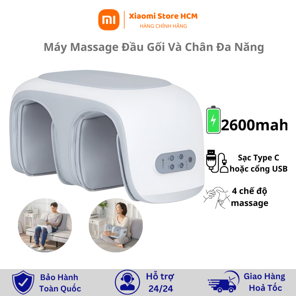 Máy massage chân Xiaomi Momoda SX383 - Máy Massage đầu gối đa năng làm giảm đau xương khớp dành cho mọi độ tuổi Hàng Chính Hãng Túi 3D bao quanh xoa bóp đầu gối - 4 chế độ massage bảo hành 2 năm