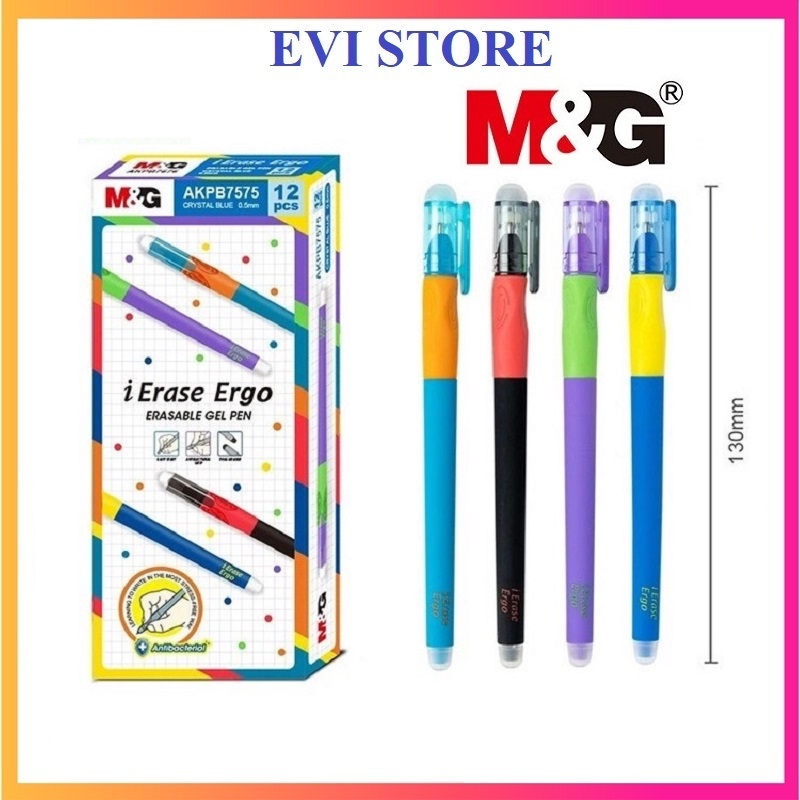Bút gel nước tẩy xóa được 0.5mm m&g akpb7575 / b7501- bút 7575 / 7501 ruột thay 3020 i bút bay màu trên vải khi là ủi