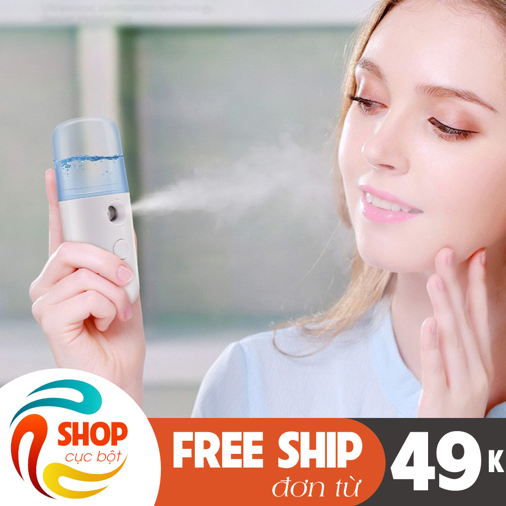 (Có video) Máy phun sương cầm tay xịt khoáng tạo ẩm xông mặt mini làm mát giá rẻ DSPS17 - Máy phun sương tạo ẩm khếch tán tinh dầu