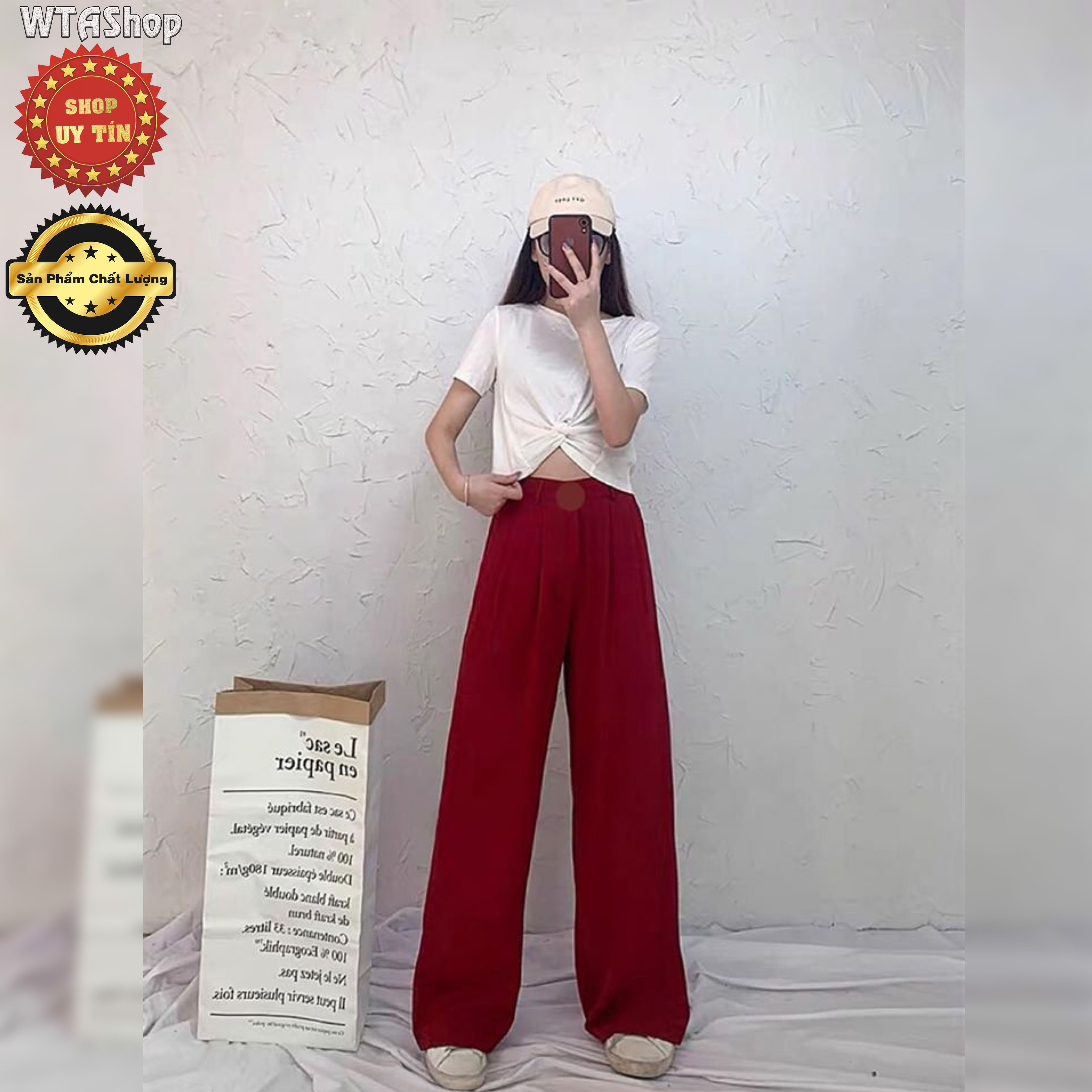 (Freeship) Quần tây ống suông rộng nữ lưng cao vải tây có bigsize kiểu culottes suông rẻ phù hợp đi làm đi học hoặc đi chơi họp mặt bạn bè thời trang WTAShop.