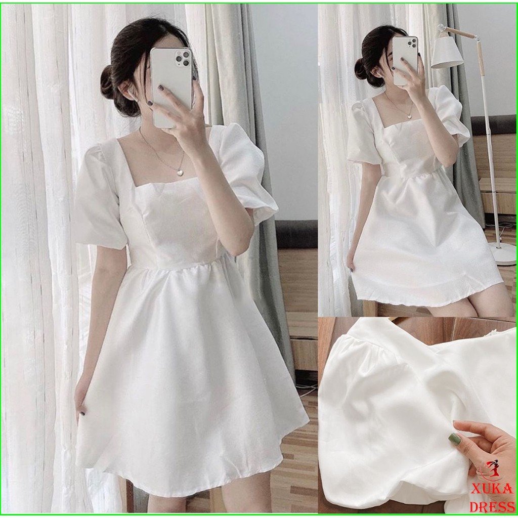 Đầm nữ tiểu thư, baby màu trắng siêu xinh TT 04