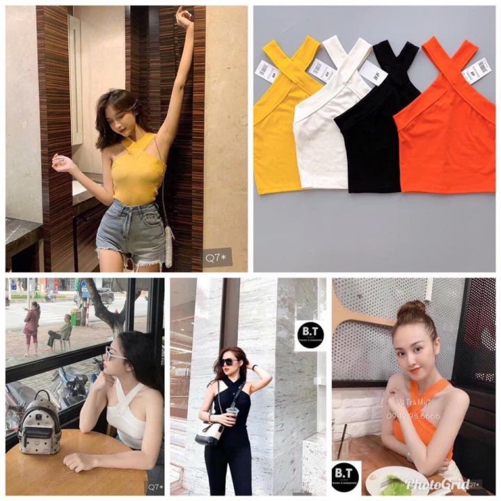 Áo ba lỗ đan dây chéo Hot hit dễ thương