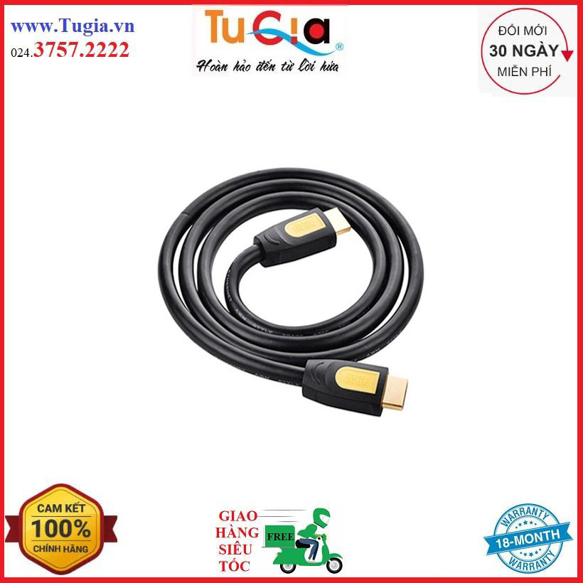 Cáp hdmi 1,5m ugreen 10128 hỗ trợ 4k*2k - hàng chính hãng