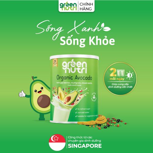 Sữa Hạt Ngũ Cốc Organic Avocado Có Chứa BCAAs Duy Trì Sức Khỏe Khối Cơ - Lon 750gr