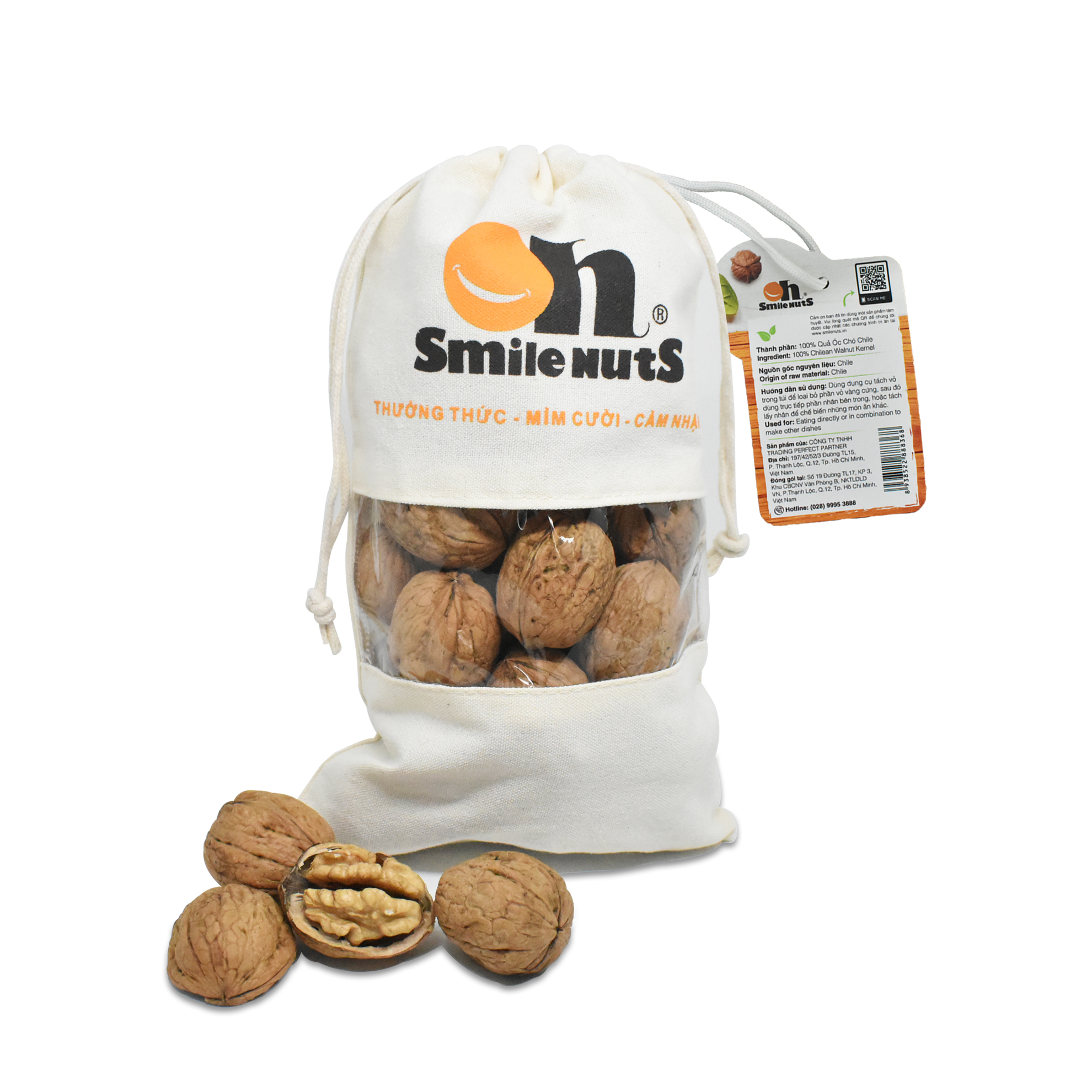 Quả óc chó Chile Smile Nuts túi 425g - Kèm dụng cụ tách vỏ, cung cấp hàm lượng Omega 3 cao, tốt cho não bộ, tim mạch, hạn chế tiểu đường