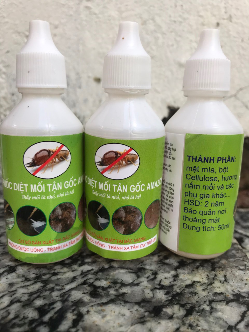 Diệt mối tận gốc bằng dung dịch sinh học Amazon chai 50ml