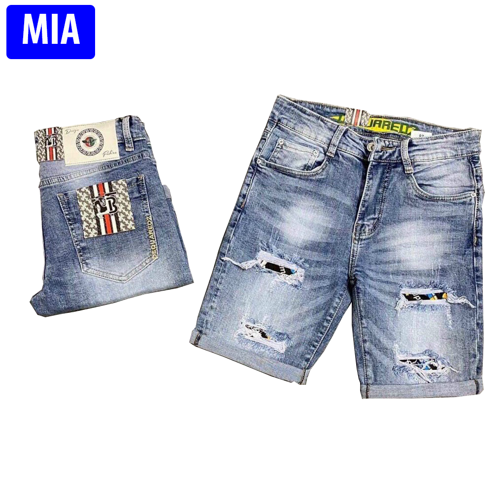Quần short nam quần sọt nam quần sort nam quần short jean nam rách hàn quốc quần short jean nam rách kiểu quần short jean nam vải jean co giãn thời trang miafashion – qsjnmia098