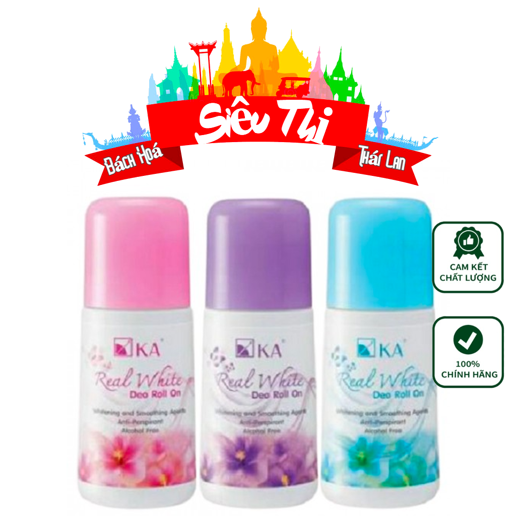 Lăn khử mùi KA Real White 25ml hàng nhập khẩu Thái Lan