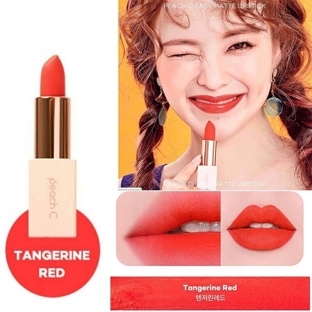 Son Peach C Easy Matte Lipstick - Son Thỏi Lì Siêu Mịn Hot 2020
