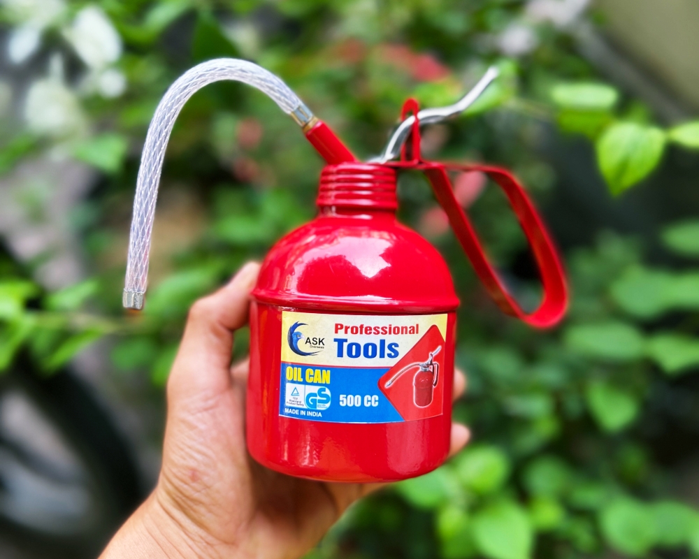 BÌNH BƠM NHỚT INDIA MÀU ĐỎ CHÂM CHI TIẾT LINH KIỆN, ĐỘNG CƠ 500 ML - 400 ML - 200 ML