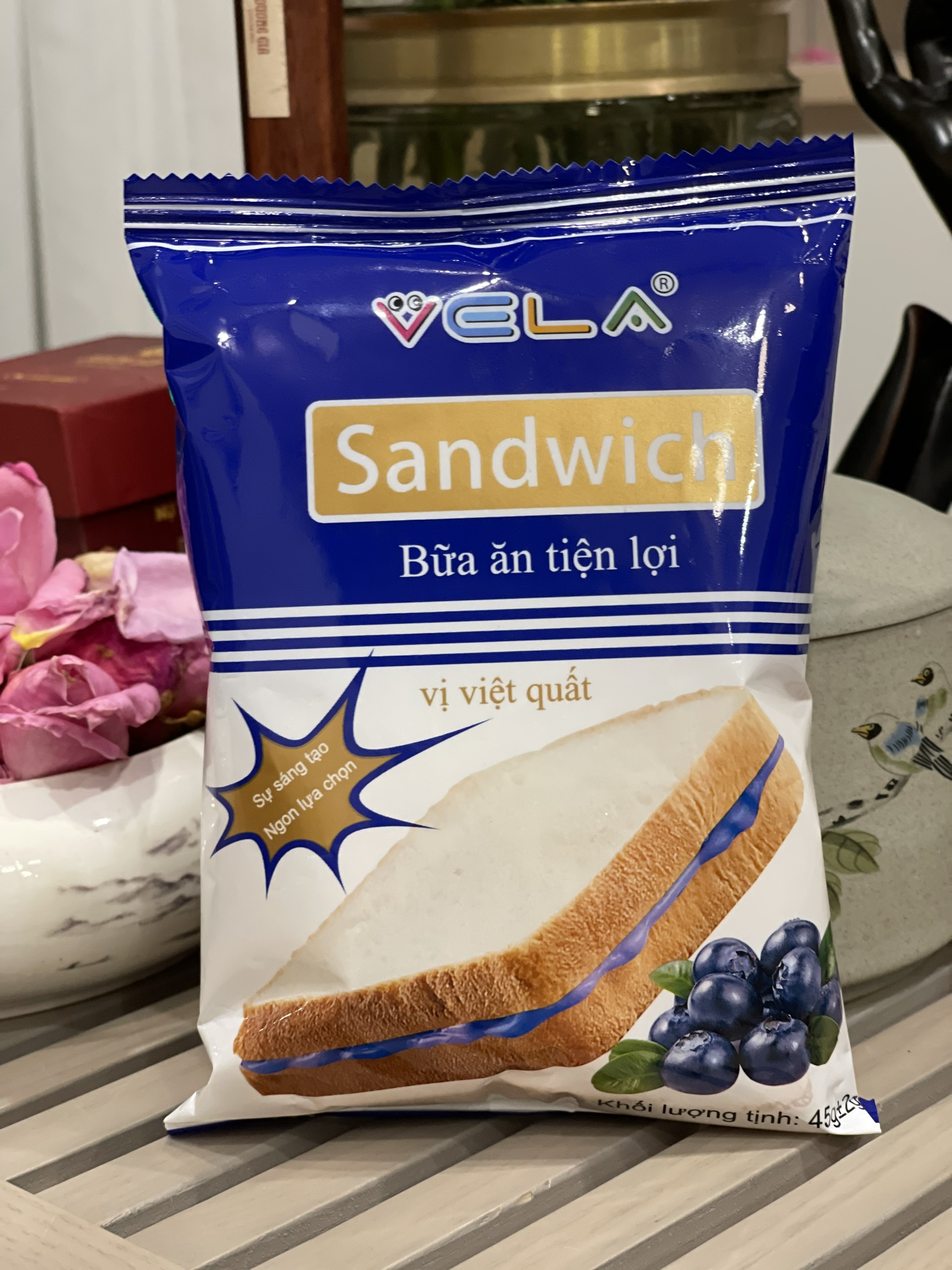 HẾT HÀNG[COMBO 5 bánh] Sandwich Vị Việt Quất bữa ăn chưa bao giờ tiện lợi đến thế