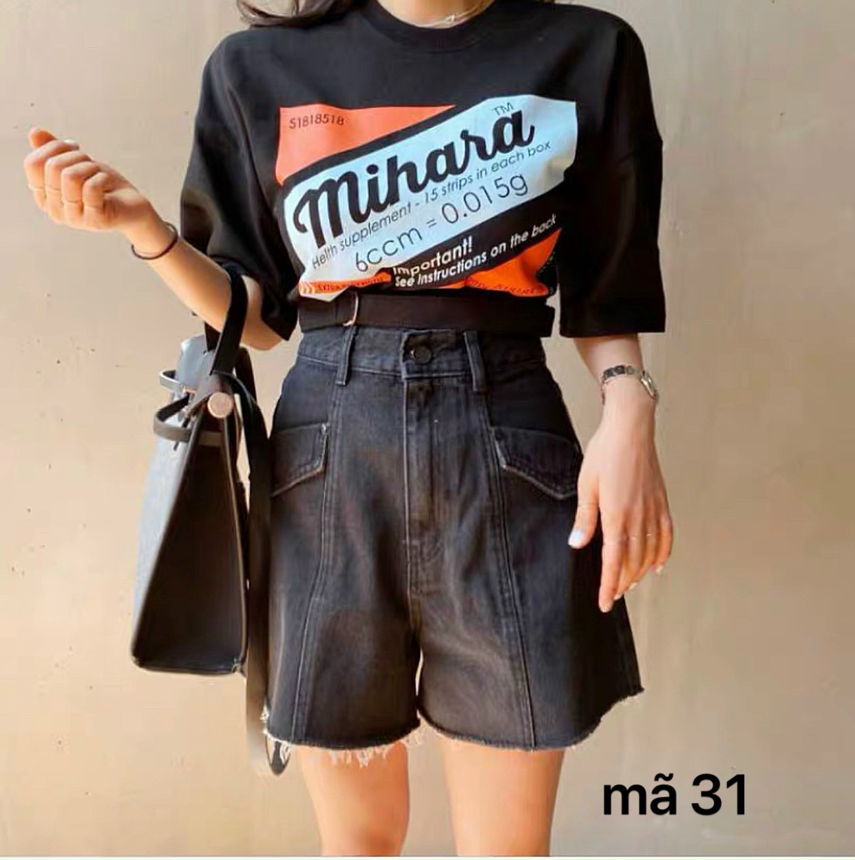 Quần short ngố jean nữ trơn 2 sọc siêu xinh xắnchất hàng vnxk xịn sò lắm nha khách-jt
