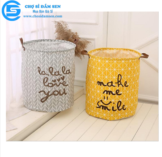 [HCM]Giỏ đựng quần áo chăn màn đựng đồ chơi đồ giặt đồ dơ siêu rộng đa năng có thể gấp gọn tiện dụng 	G02-W01